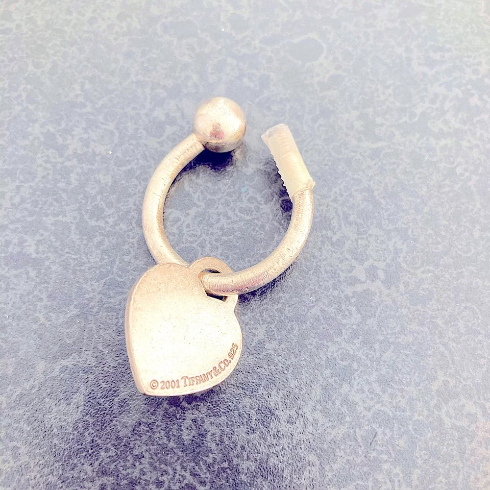 Tiffany Sterling silver vintage heart key ring